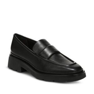 Vince Robin Black leather penny loafers NWOB